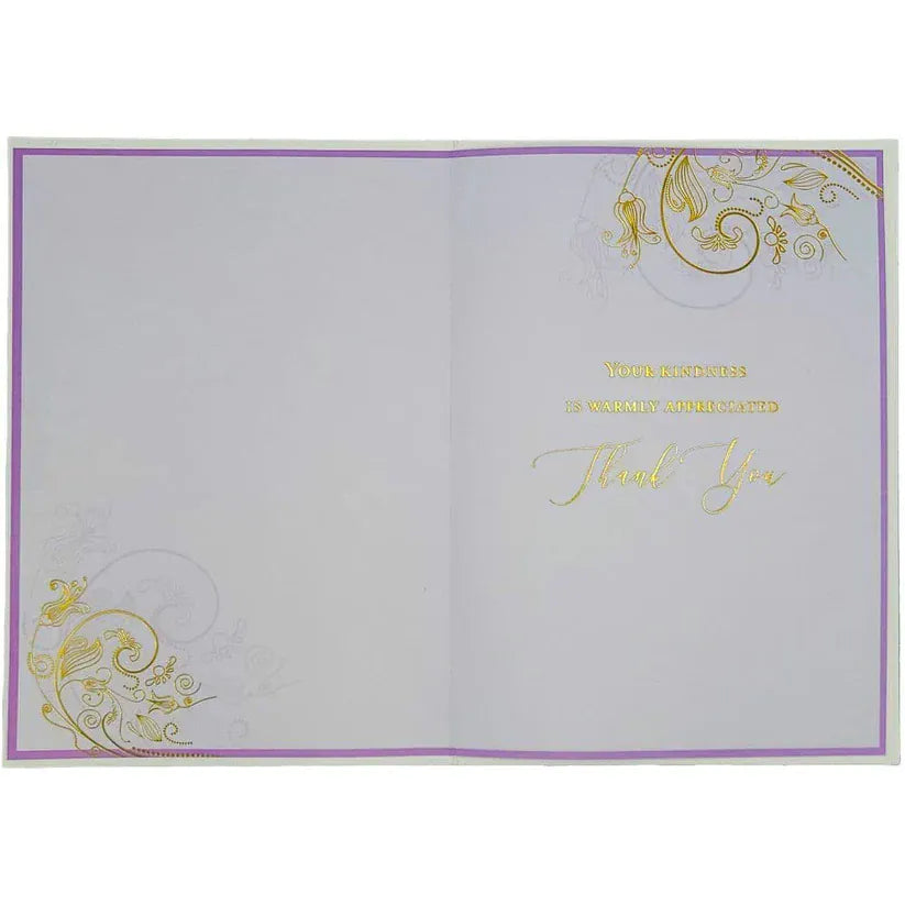 Niquea.D Cards Purple Orchid Thank You Card
