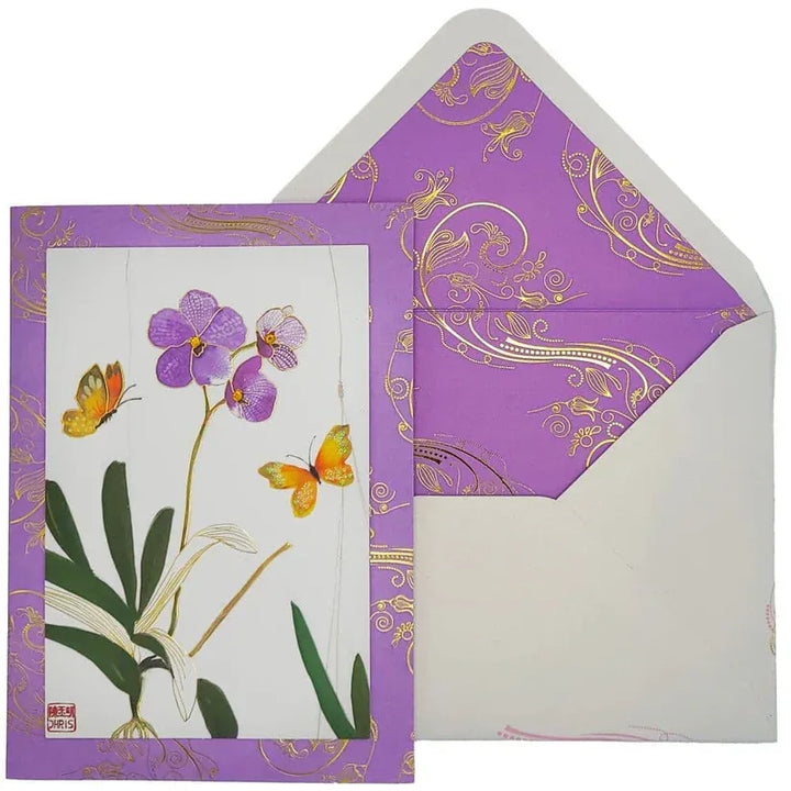 Niquea.D Cards Purple Orchid Thank You Card