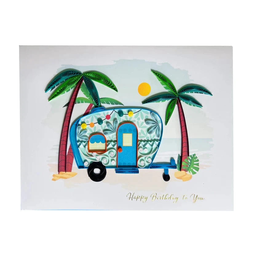Niquea.D Cards Quilled Camper Birthday Card