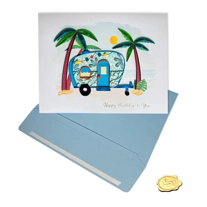 Niquea.D Cards Quilled Camper Birthday Card