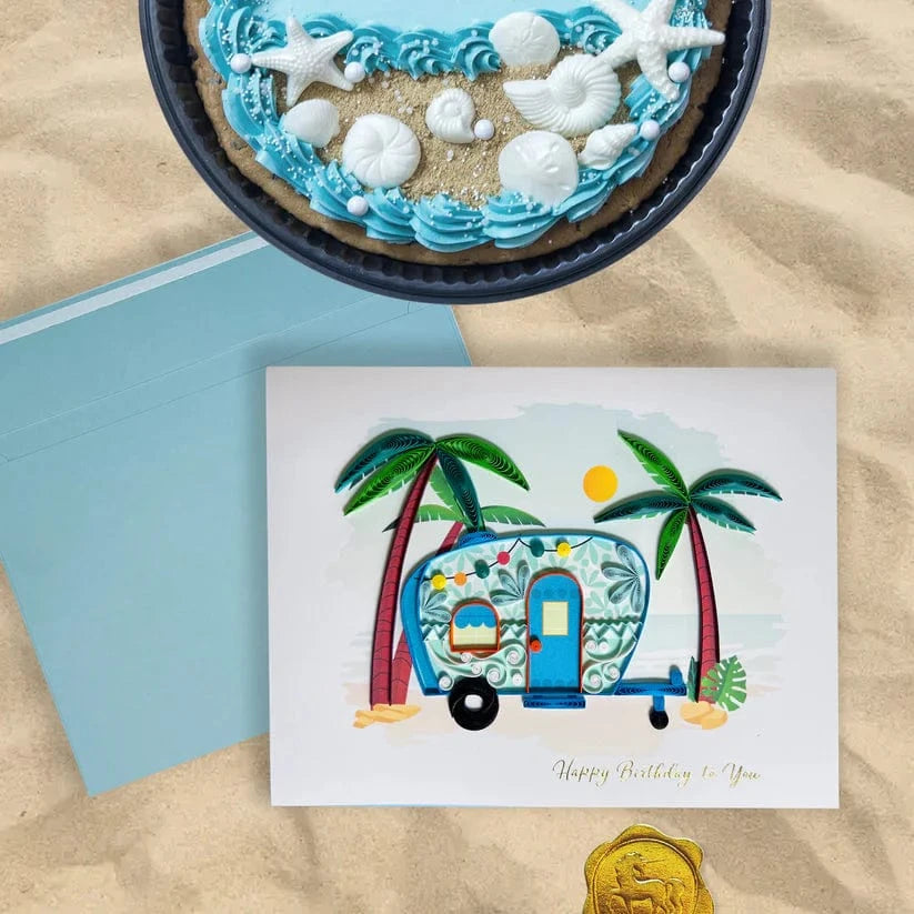 Niquea.D Cards Quilled Camper Birthday Card
