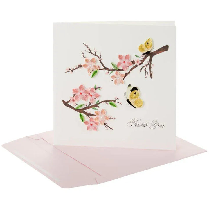 Niquea.D Cards Quilled Cherry Blossom Thank You Card