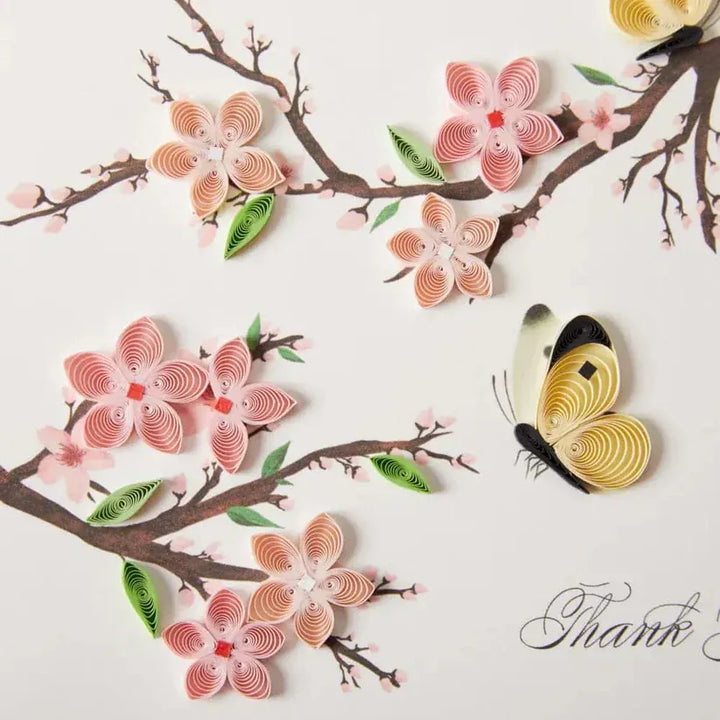Niquea.D Cards Quilled Cherry Blossom Thank You Card