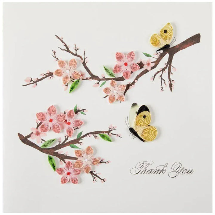 Niquea.D Cards Quilled Cherry Blossom Thank You Card