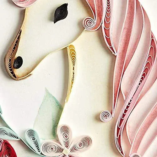 Niquea.D Cards Quilled Unicorn Birthday Card