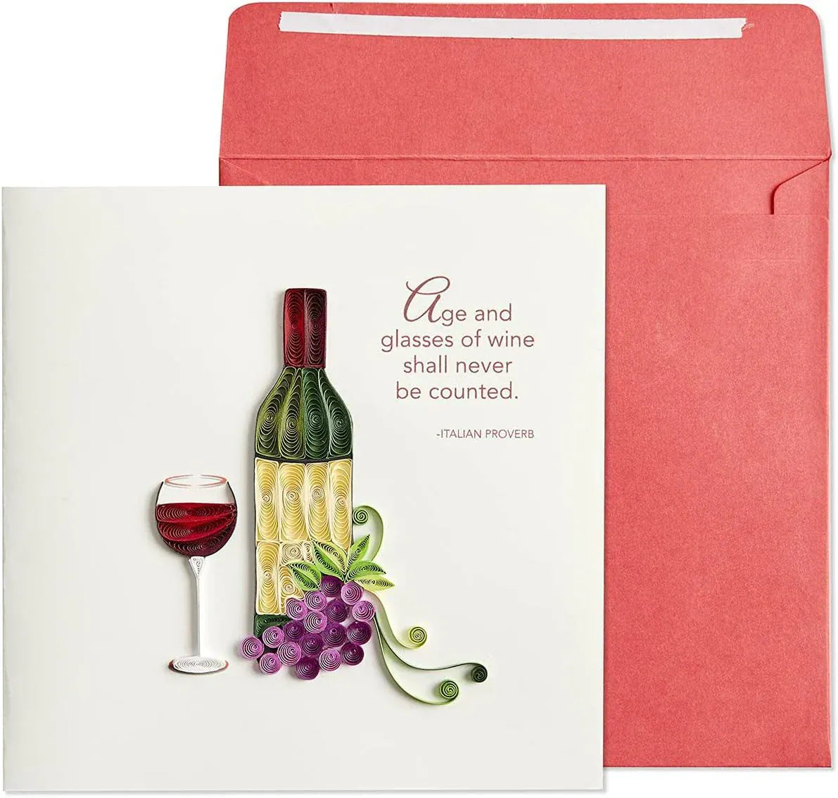 Niquea.D Cards Quilled Wine Bottle Birthday Card