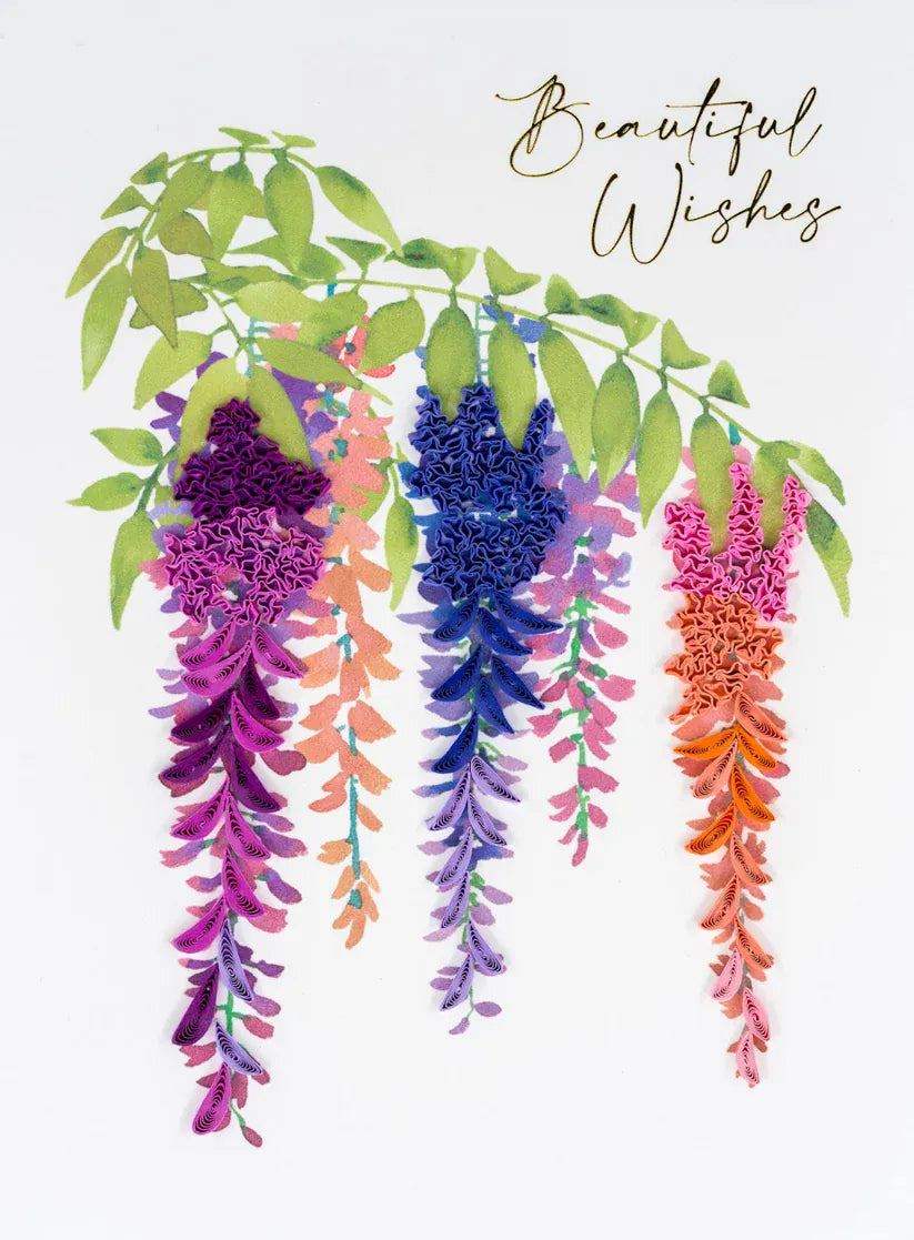 Niquea.D Cards Quilled Wisteria Birthday Card
