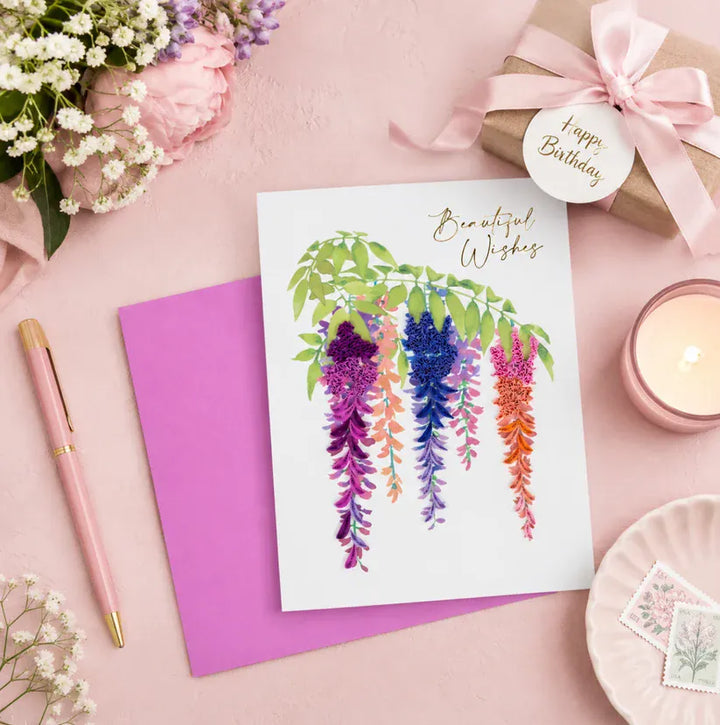 Niquea.D Cards Quilled Wisteria Birthday Card
