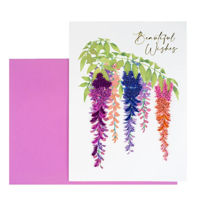 Niquea.D Cards Quilled Wisteria Birthday Card