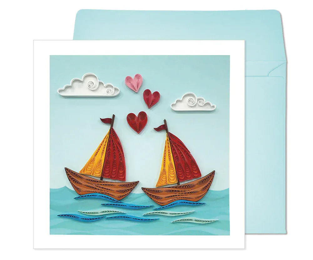 Niquea.D Cards Sailboat Pair Valentine's Day Card