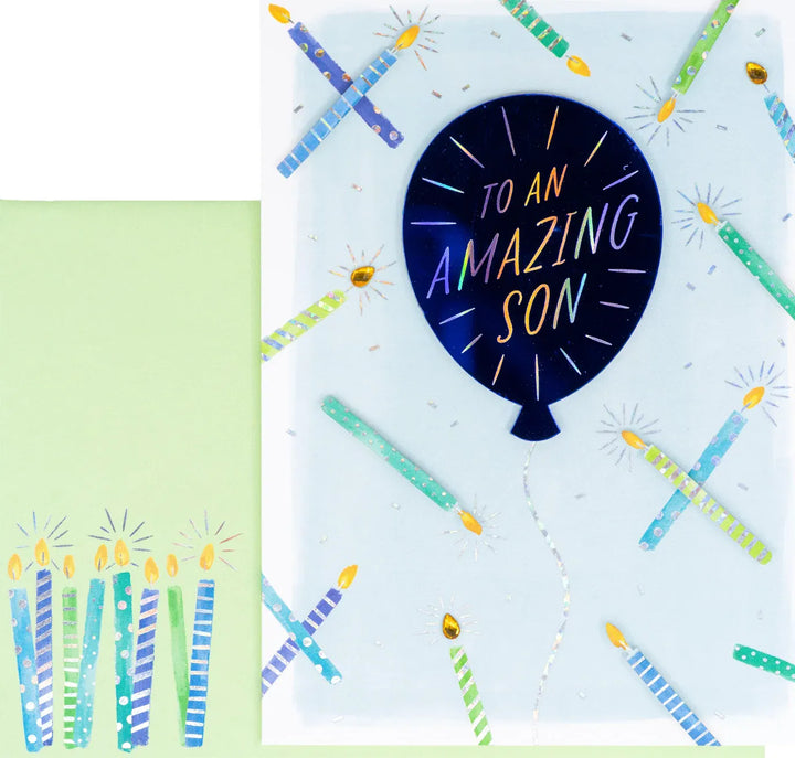 Niquea.D Cards Son Balloons and Confetti Birthday Card