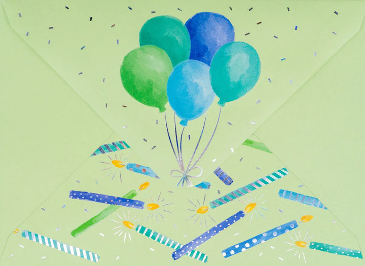 Niquea.D Cards Son Balloons and Confetti Birthday Card
