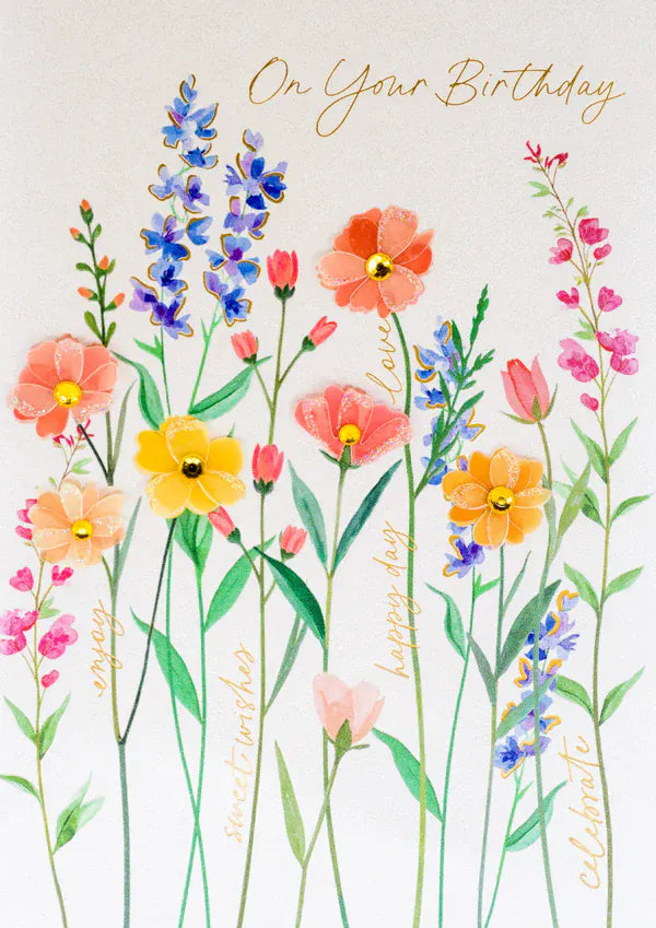 Niquea.D Cards Vellum Growing Flowers Birthday Card