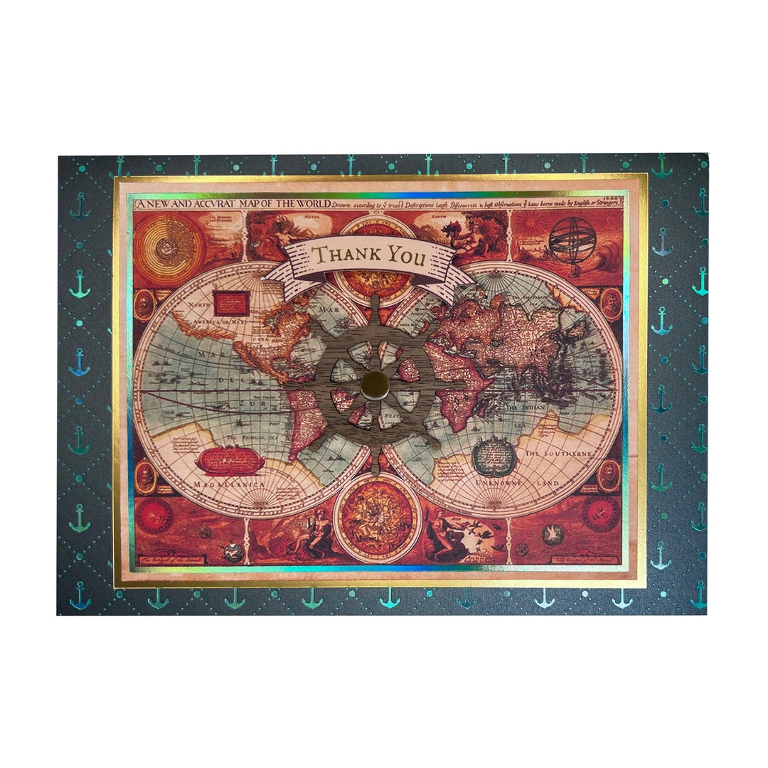 Niquea.D Cards World Map Thank You Card