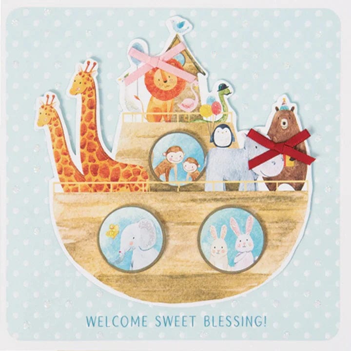 Niquea.D Greeting Card Noah's Ark Welcome Baby Card