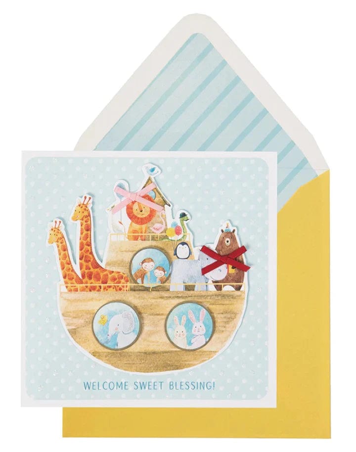 Niquea.D Greeting Card Noah's Ark Welcome Baby Card