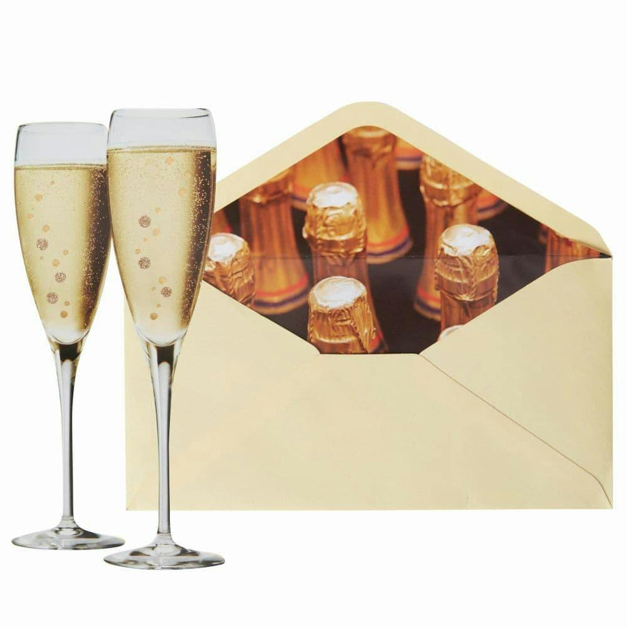 Niquea.D Greeting Card Photo Champagne Flutes Congratulations Card