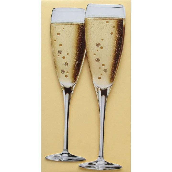 Niquea.D Greeting Card Photo Champagne Flutes Congratulations Card