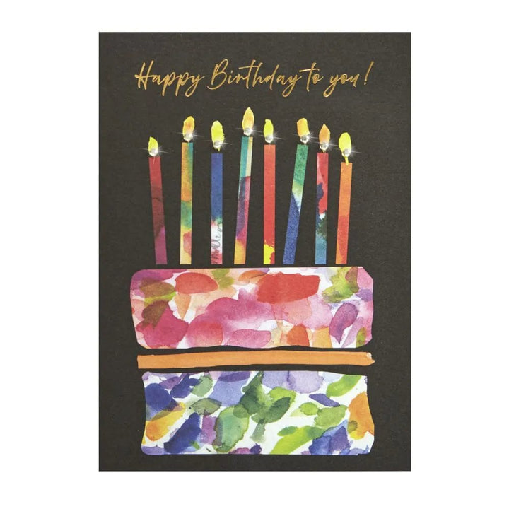 Niquea.D Single Card Cake on Black Birthday Card