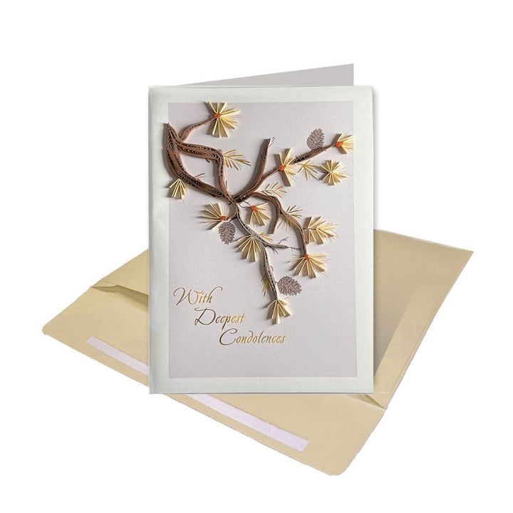 Niquea.D sympathy card Pine Tree Quilled Sympathy Card