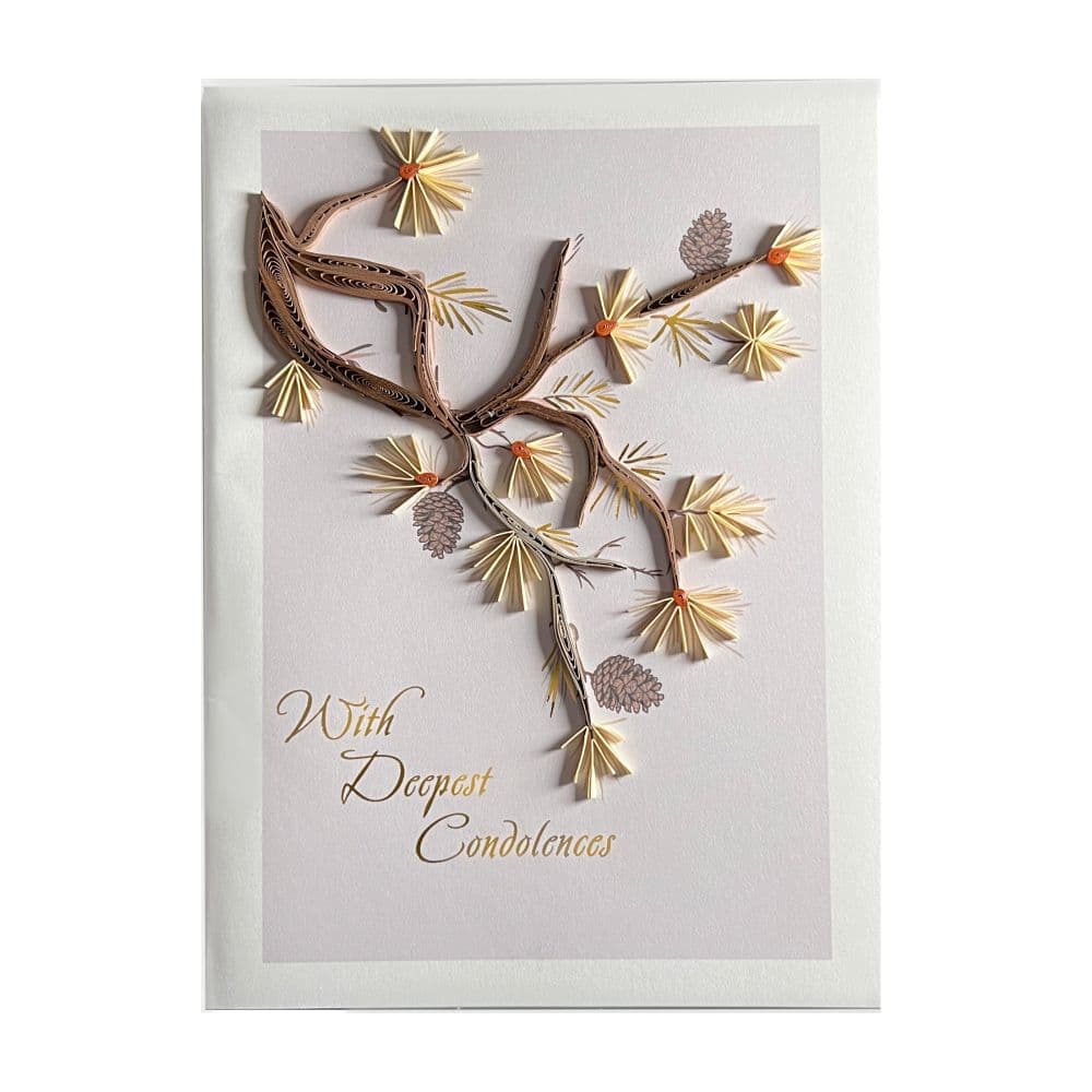 Niquea.D sympathy card Pine Tree Quilled Sympathy Card