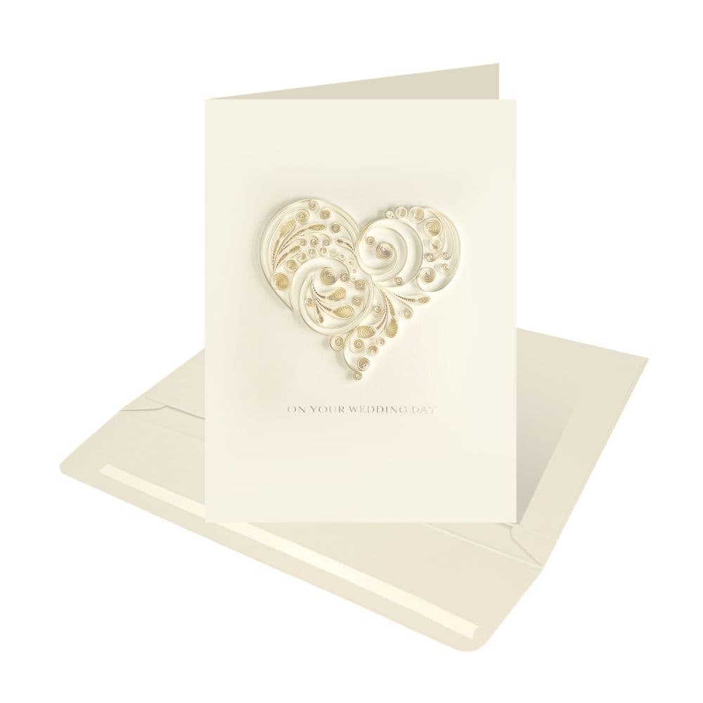 Niquea.D Wedding Quilled Ivory Heart Wedding Card