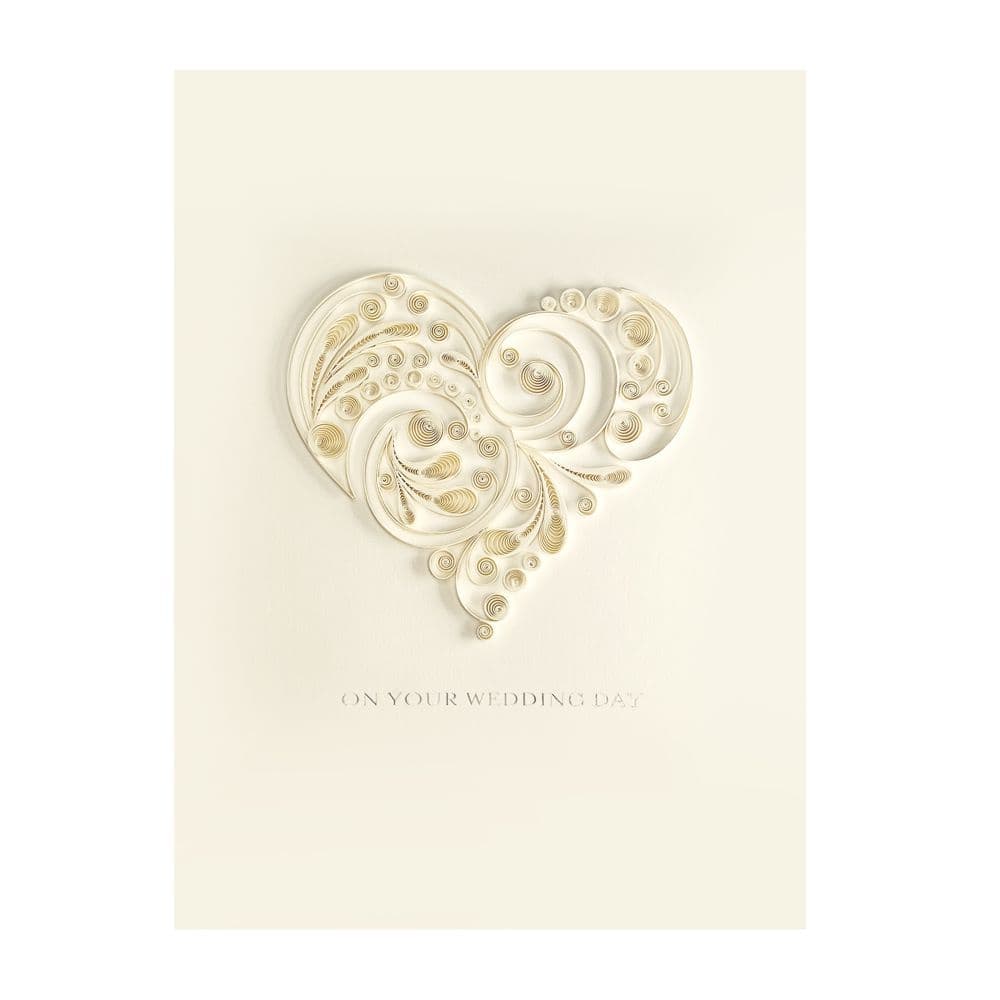 Niquea.D Wedding Quilled Ivory Heart Wedding Card