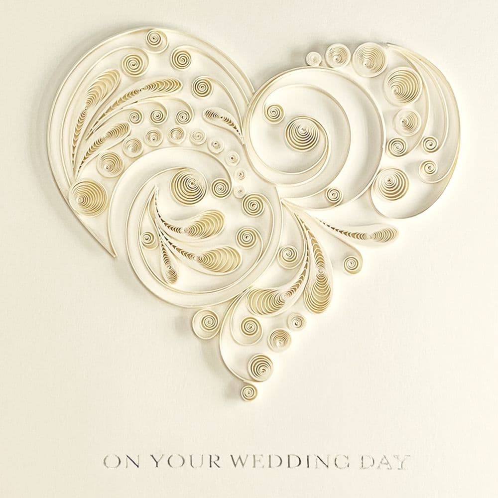 Niquea.D Wedding Quilled Ivory Heart Wedding Card