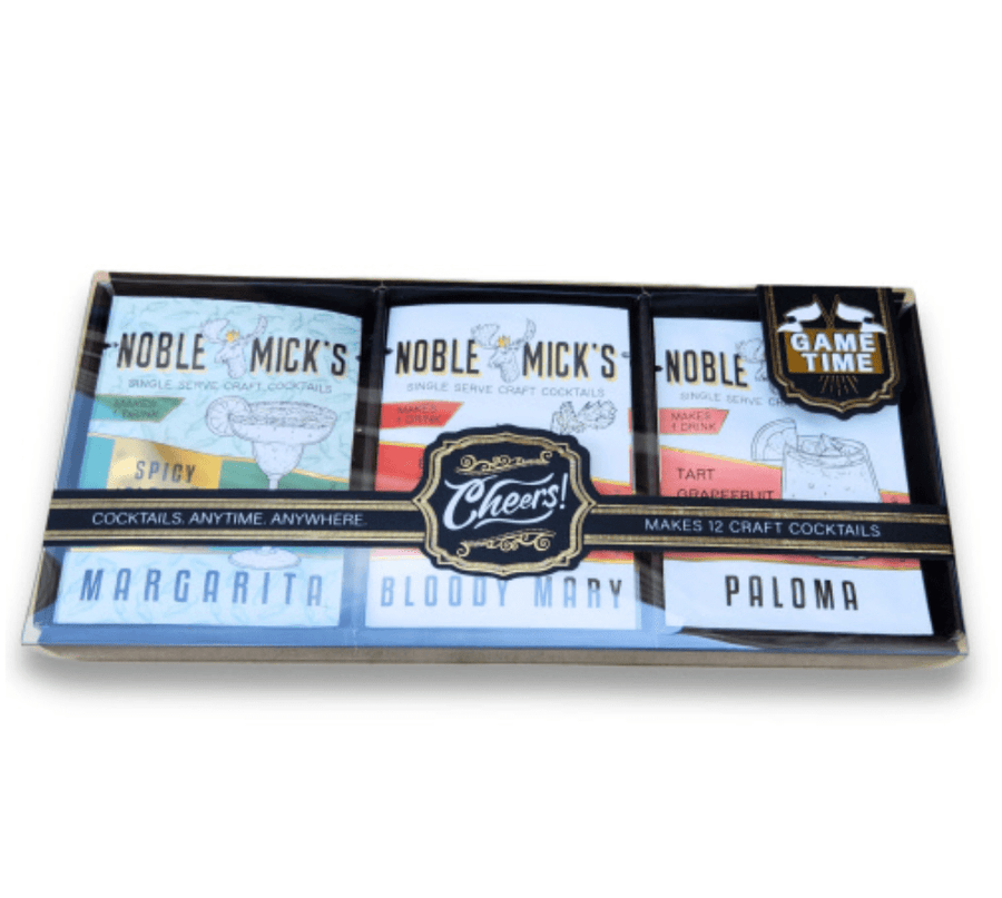 Noble Mick's Food and Beverage Game Time Single Serve Cocktail Mix Gift Set