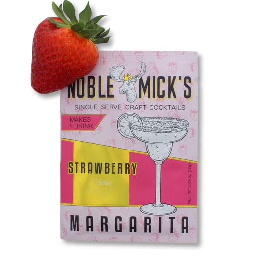 Noble Mick's Food and Beverage Strawberry Margarita Single Serve Cocktail Mix