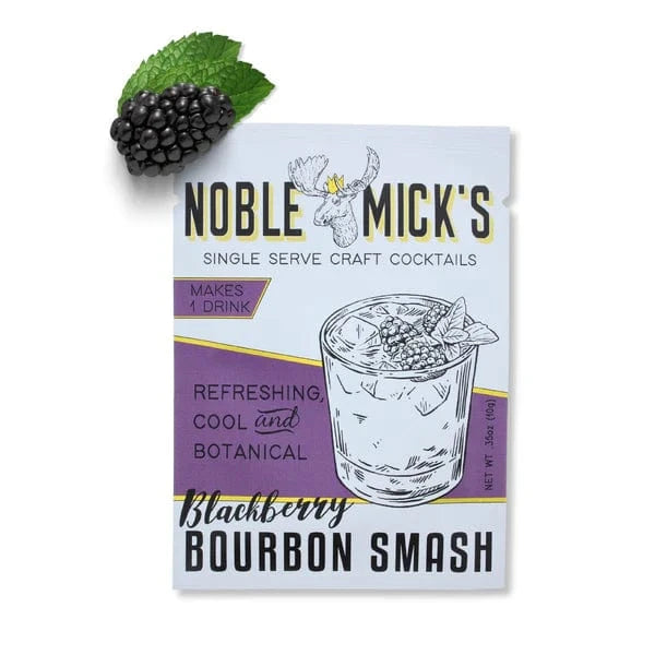 Noble Mick's Home Blackberry Bourbon Smash Single Serve Cocktail Mix