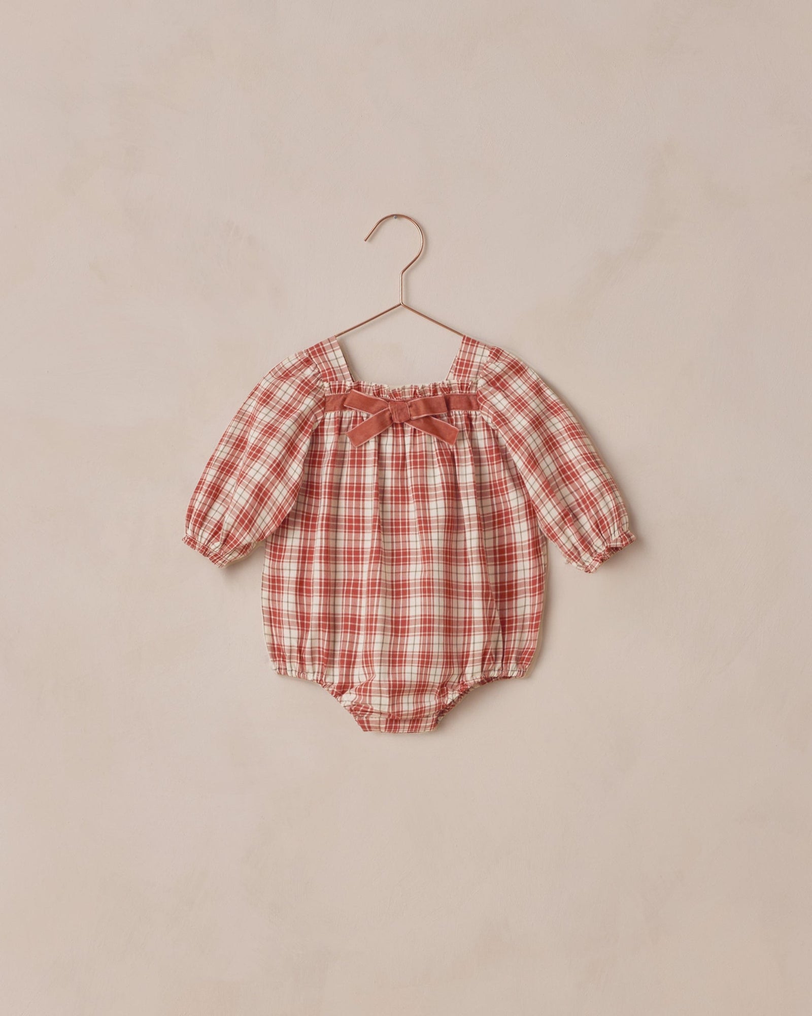 Noralee Baby Annette Romper - Holiday Tartan