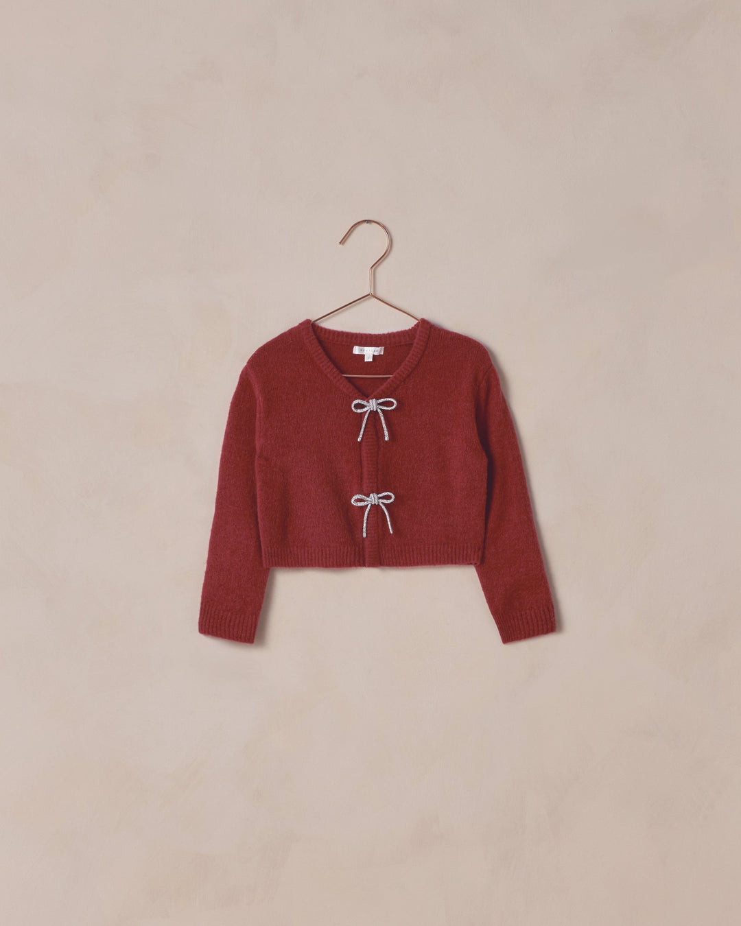 Noralee Baby Bow Cardigan - Ruby