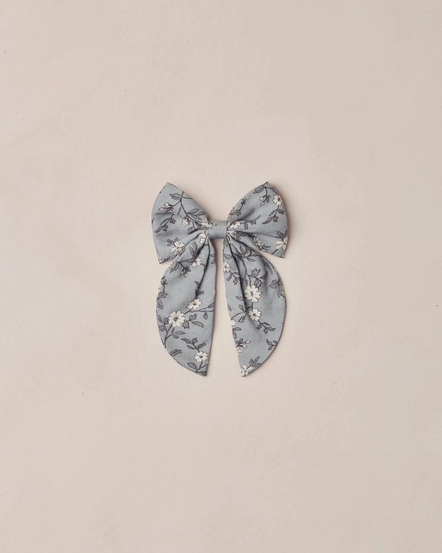 Noralee Baby Everly Bow - French Blue Floral