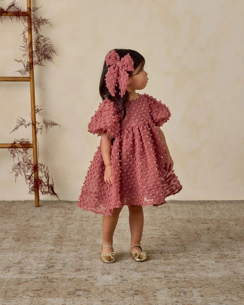 Noralee Baby Everly Bow - Raspberry