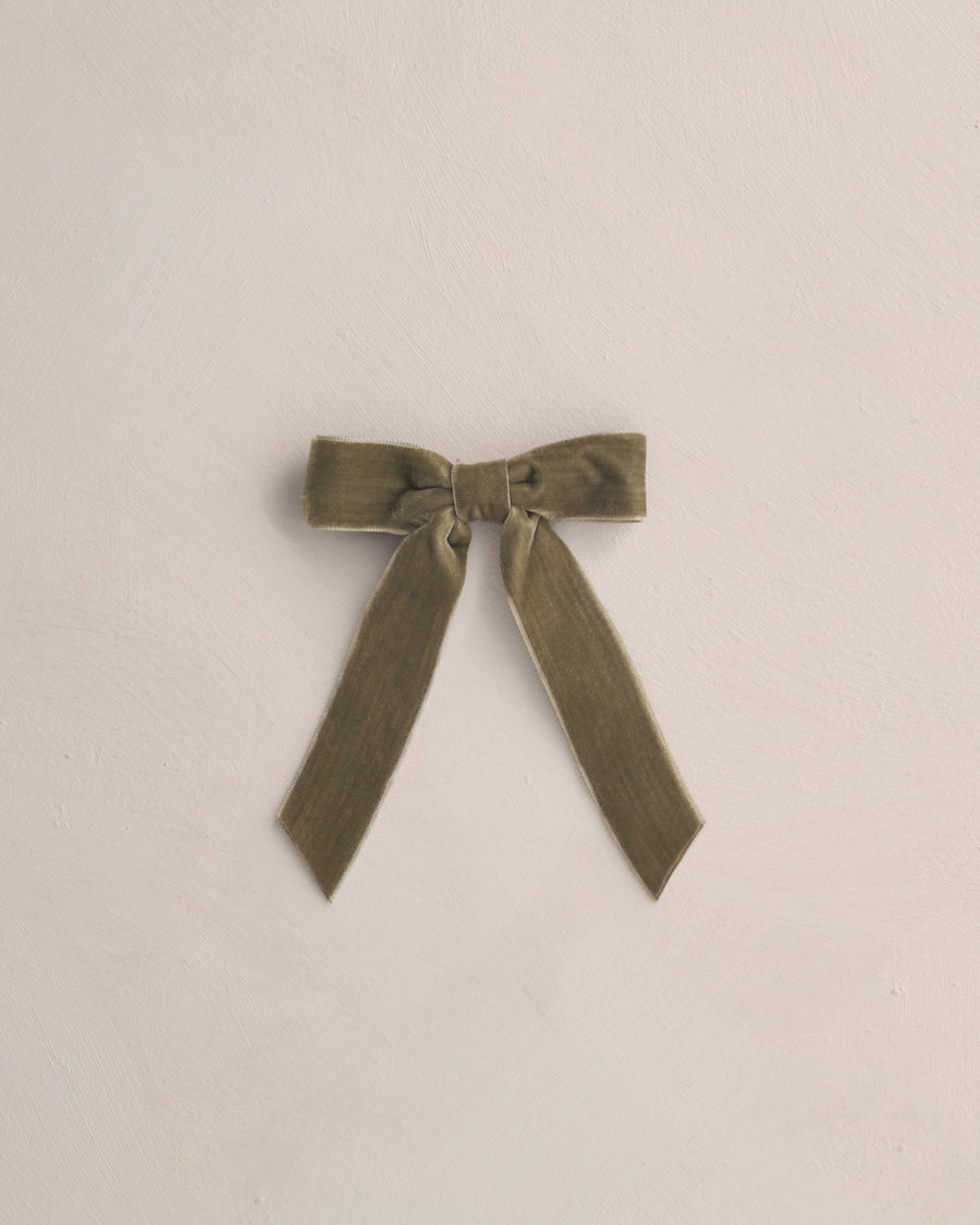 Noralee Baby Velvet Bow - Pine