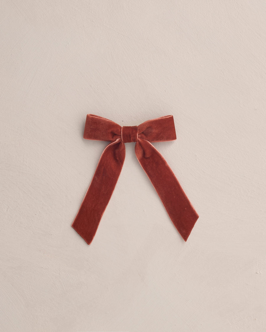 Noralee Baby Velvet Bow - Ruby