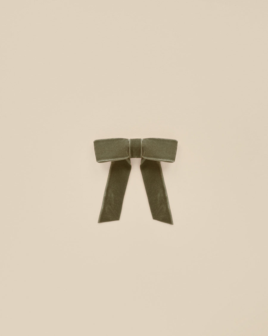 Noralee Bow Velvet Bow - Olive