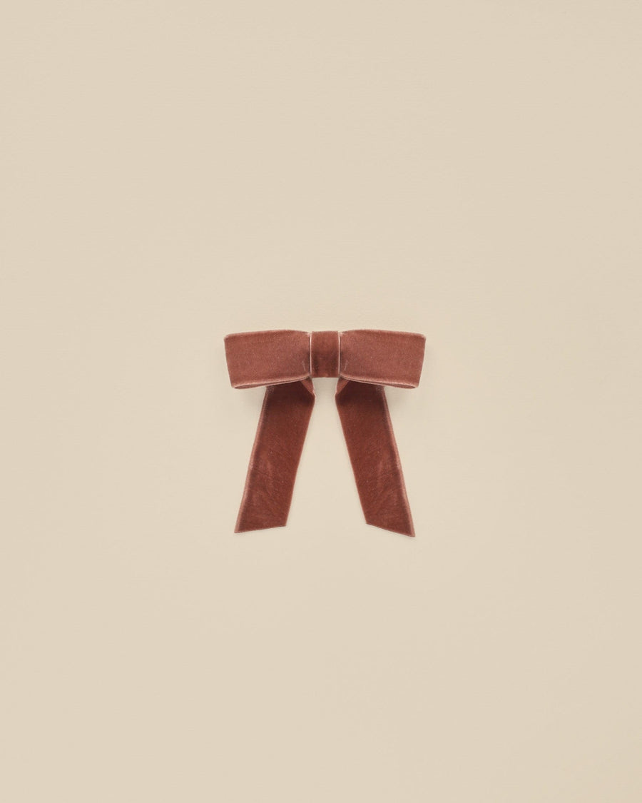 Noralee Bow Velvet Bow - Poppy