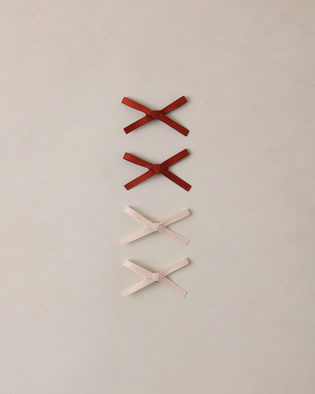 Noralee Mini Satin Ribbon Bows | Blush, Red