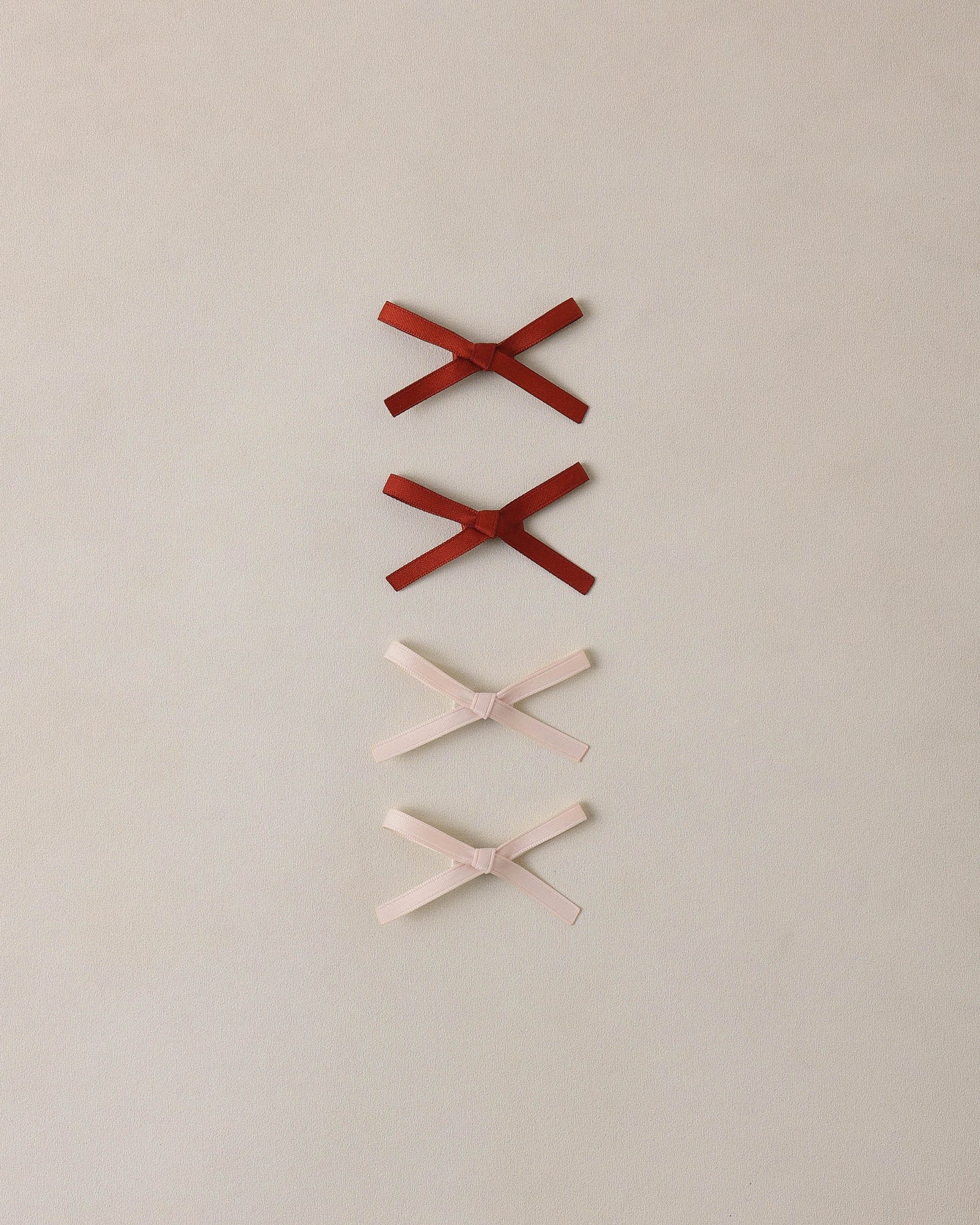 Noralee Mini Satin Ribbon Bows | Blush, Red