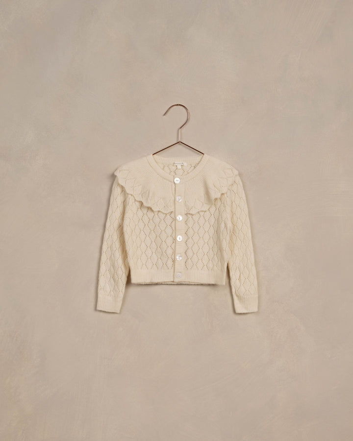 Noralee Outerwear Ruffle Cardigan - Ivory