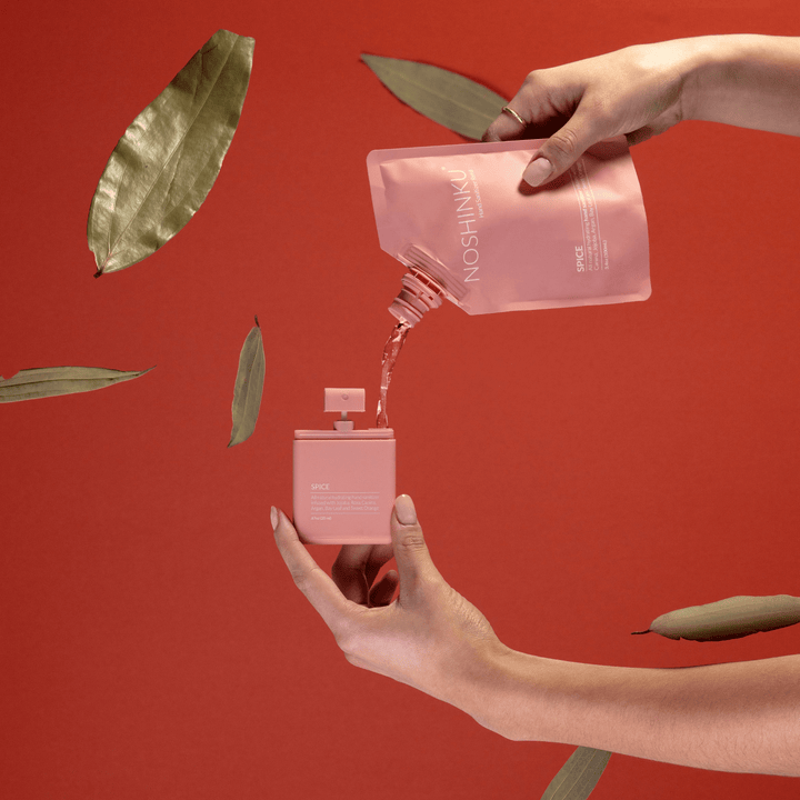 Noshinku Gifts Refillable Orange Coriander Moisturizing Pocket Hand Sanitizer