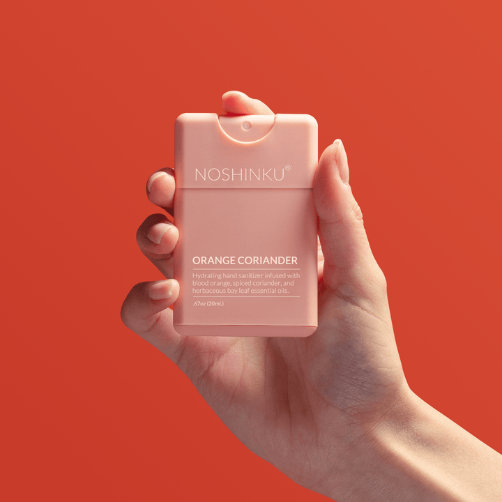 Noshinku Gifts Refillable Orange Coriander Moisturizing Pocket Hand Sanitizer