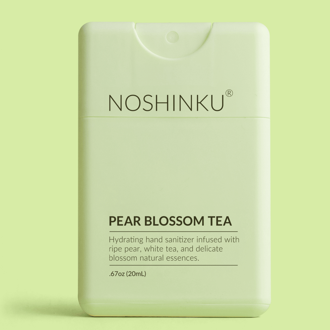 Noshinku Gifts Refillable Pear Blossom Tea Hydrating Pocket Hand Sanitizer