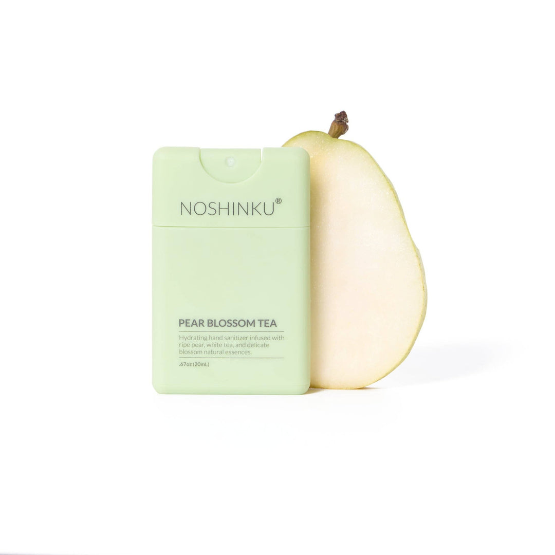 Noshinku Gifts Refillable Pear Blossom Tea Hydrating Pocket Hand Sanitizer