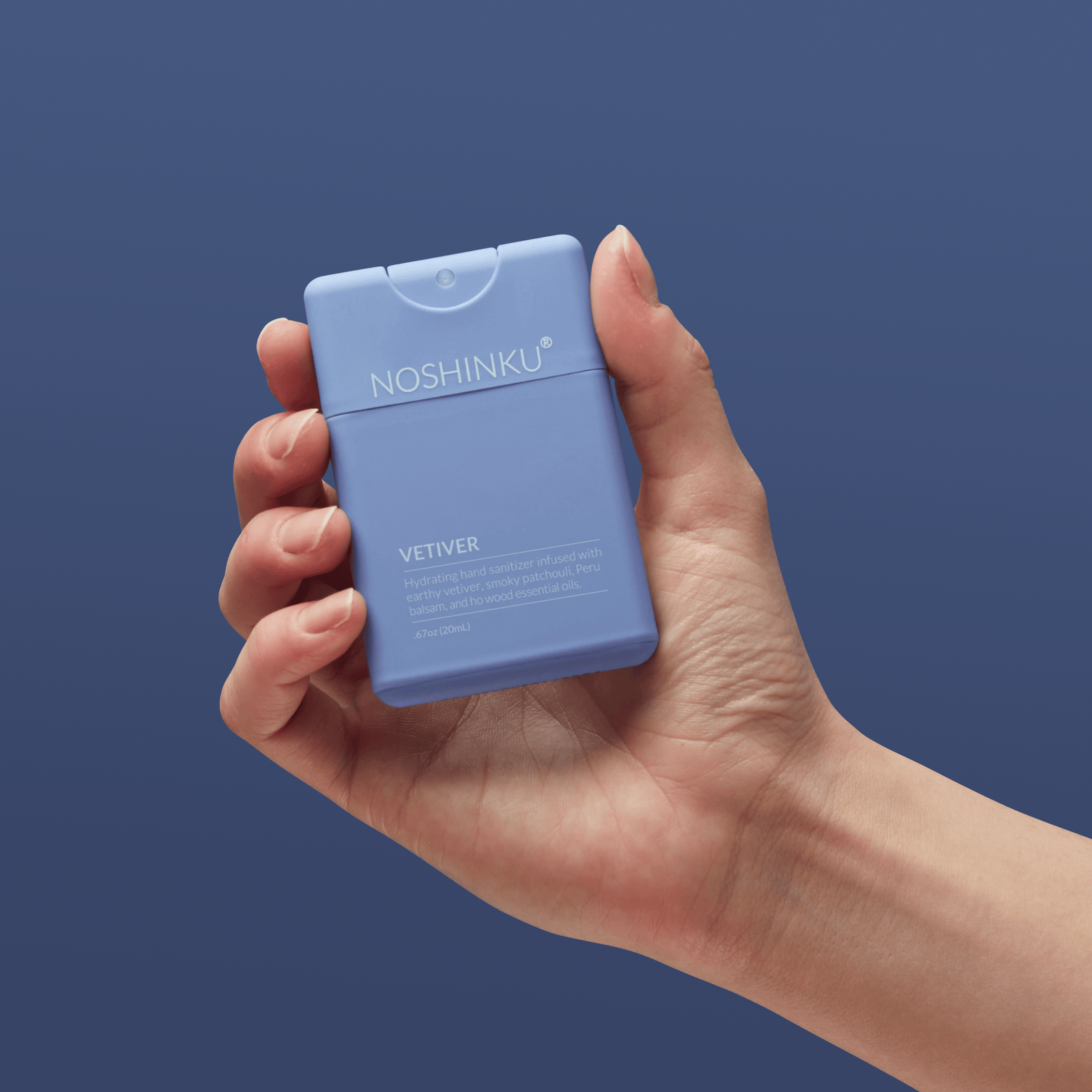 Noshinku Gifts Refillable Vetiver Patchouli Hydrating Pocket Hand Sanitizer