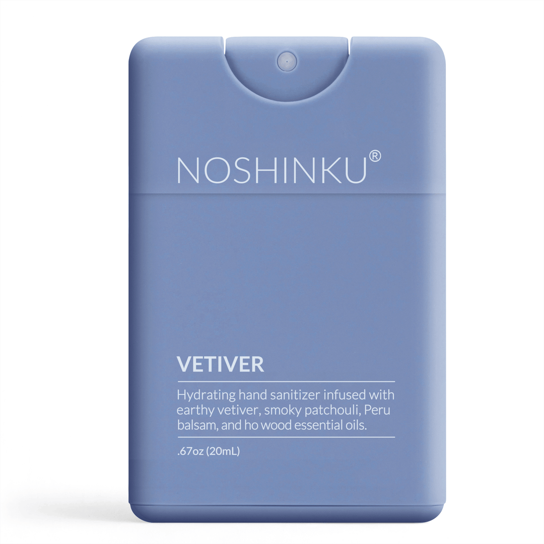 Noshinku Gifts Refillable Vetiver Patchouli Hydrating Pocket Hand Sanitizer