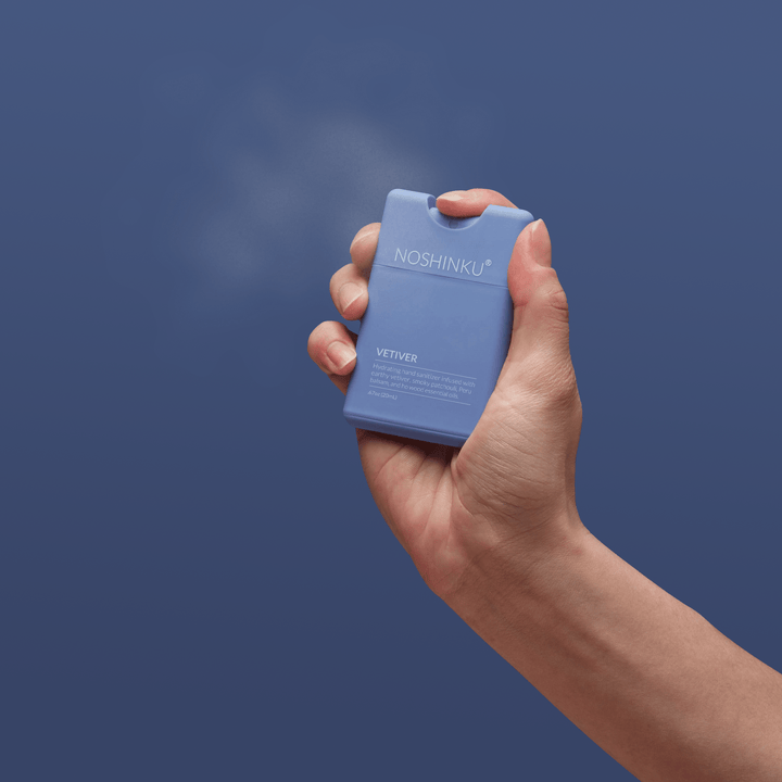 Noshinku Gifts Refillable Vetiver Patchouli Hydrating Pocket Hand Sanitizer