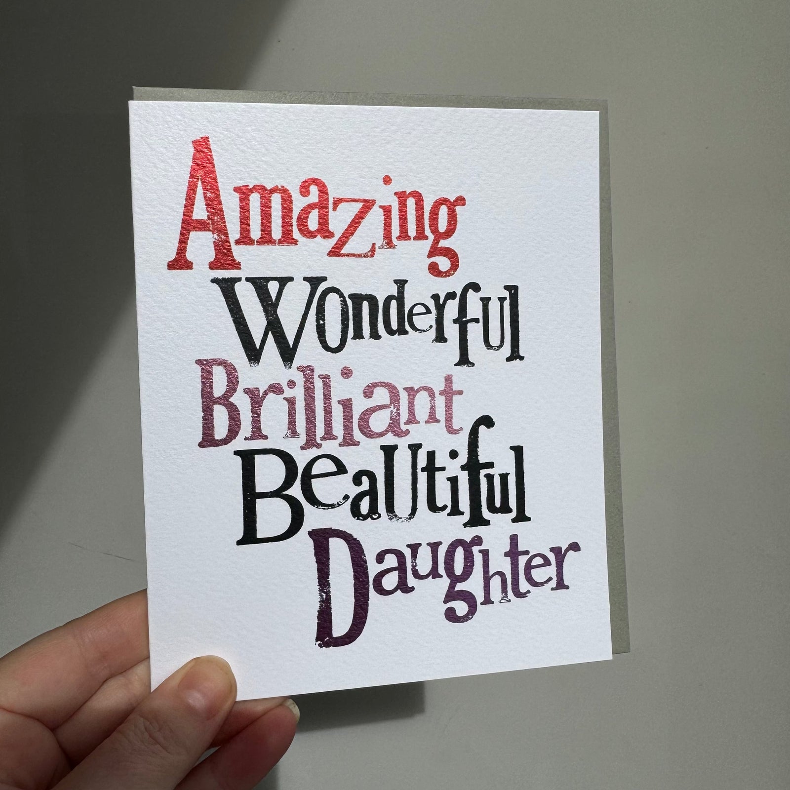 Notes & Queries Cards Amazing Wonderful Brilliant Beautiful Daughter Blank Card